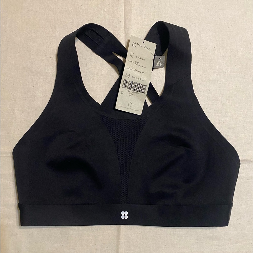 Sweaty Betty Women's Black Sports Bra .